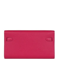 Hermes Kelly Wallet To Go Rose Pourpre Chevre Palladium Hardware Hermes Kelly Wallet To Go Rose Pourpre Chevre Palladium Hardware
