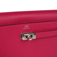 Hermes Kelly Wallet To Go Rose Pourpre Chevre Palladium Hardware Hermes Kelly Wallet To Go Rose Pourpre Chevre Palladium Hardware