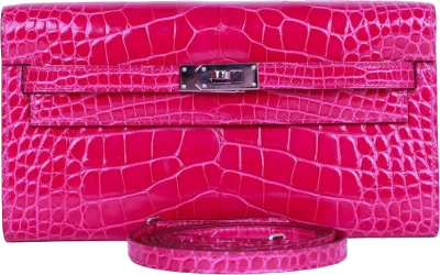Hermes Kelly Wallet To Go Rose Scheherazade Shiny Alligator Palladium Hardware Hermes Kelly Wallet To Go Rose Scheherazade Shiny Alligator Palladium Hardware