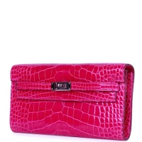 Hermes Kelly Wallet To Go Rose Scheherazade Shiny Alligator Palladium Hardware Hermes Kelly Wallet To Go Rose Scheherazade Shiny Alligator Palladium Hardware