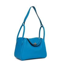 Hermes Lindy 26 Bleu Zanzibar Verso Clemence Palladium Hardware Hermes Lindy 26 Bleu Zanzibar Verso Clemence Palladium Hardware