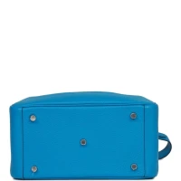 Hermes Lindy 26 Bleu Zanzibar Verso Clemence Palladium Hardware Hermes Lindy 26 Bleu Zanzibar Verso Clemence Palladium Hardware