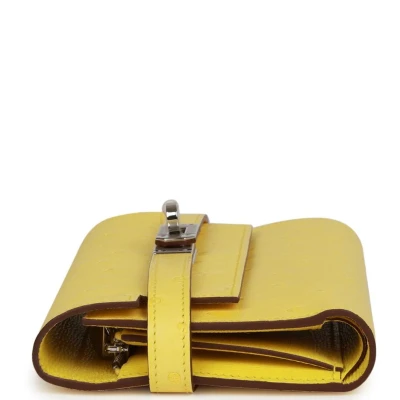Hermes Medium Kelly Depliant Wallet Jaune Citron Ostrich Palladium Hardware Hermes Medium Kelly Depliant Wallet Jaune Citron Ostrich Palladium Hardware