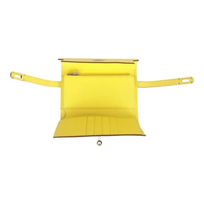 Hermes Medium Kelly Depliant Wallet Jaune Citron Ostrich Palladium Hardware Hermes Medium Kelly Depliant Wallet Jaune Citron Ostrich Palladium Hardware