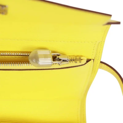 Hermes Medium Kelly Depliant Wallet Jaune Citron Ostrich Palladium Hardware Hermes Medium Kelly Depliant Wallet Jaune Citron Ostrich Palladium Hardware
