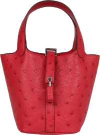 Hermes Micro Picotin Lock 14 Bougainvillea Ostrich Palladium Hardware Hermes Micro Picotin Lock 14 Bougainvillea Ostrich Palladium Hardware