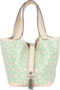 Hermes Micro Picotin Lock 14 "Lucky Daisy" Nata Swift Palladium Hardware Hermes Micro Picotin Lock 14 "Lucky Daisy" Nata Swift Palladium Hardware