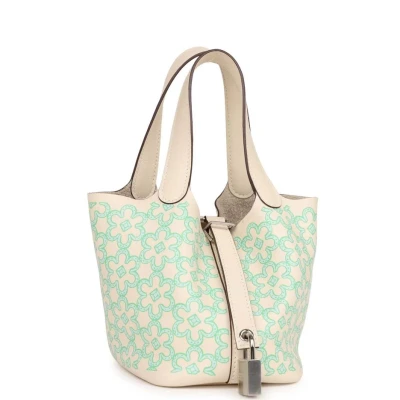 Hermes Micro Picotin Lock 14 "Lucky Daisy" Nata Swift Palladium Hardware Hermes Micro Picotin Lock 14 "Lucky Daisy" Nata Swift Palladium Hardware