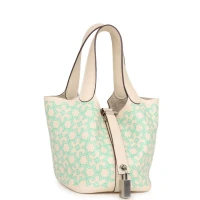 Hermes Micro Picotin Lock 14 "Lucky Daisy" Nata Swift Palladium Hardware Hermes Micro Picotin Lock 14 "Lucky Daisy" Nata Swift Palladium Hardware