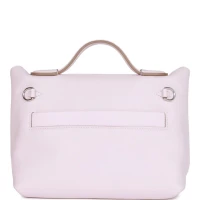 Hermes Mini 24/24 Bag Mauve Pale Verso Evercolor and Swift Palladium Hardware Hermes Mini 24/24 Bag Mauve Pale Verso Evercolor and Swift Palladium Hardware