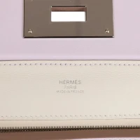 Hermes Mini 24/24 Bag Mauve Pale Verso Evercolor and Swift Palladium Hardware Hermes Mini 24/24 Bag Mauve Pale Verso Evercolor and Swift Palladium Hardware