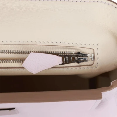 Hermes Mini 24/24 Bag Mauve Pale Verso Evercolor and Swift Palladium Hardware Hermes Mini 24/24 Bag Mauve Pale Verso Evercolor and Swift Palladium Hardware