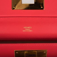 Hermes Mini 24/24 Bag Rouge de Coeur Evercolor and Swift Gold Hardware Hermes Mini 24/24 Bag Rouge de Coeur Evercolor and Swift Gold Hardware