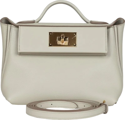 Hermes Mini 24/24 Beton Evercolor and Swift Gold Hardware Hermes Mini 24/24 Beton Evercolor and Swift Gold Hardware