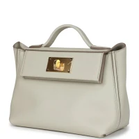 Hermes Mini 24/24 Beton Evercolor and Swift Gold Hardware Hermes Mini 24/24 Beton Evercolor and Swift Gold Hardware