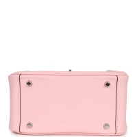 Hermes Mini Lindy Rose Sakura Swift Palladium Hardware