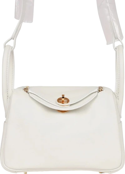 Hermes Mini Lindy White Swift Gold Hardware Hermes Mini Lindy White Swift Gold Hardware