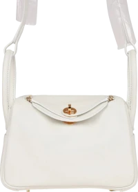 Hermes Mini Lindy White Swift Gold Hardware Hermes Mini Lindy White Swift Gold Hardware