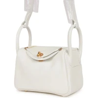Hermes Mini Lindy White Swift Gold Hardware Hermes Mini Lindy White Swift Gold Hardware