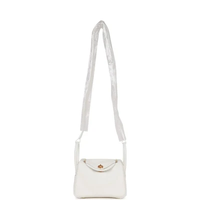 Hermes Mini Lindy White Swift Gold Hardware Hermes Mini Lindy White Swift Gold Hardware