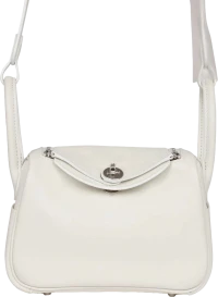 Hermes Mini Lindy White Swift Palladium Hardware Hermes Mini Lindy White Swift Palladium Hardware