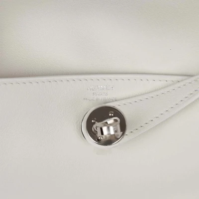 Hermes Mini Lindy White Swift Palladium Hardware Hermes Mini Lindy White Swift Palladium Hardware