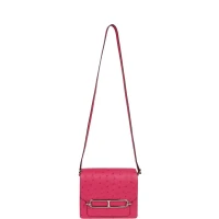 Hermes Mini Roulis Rose Tyrien Ostrich Palladium Hardware Hermes Mini Roulis Rose Tyrien Ostrich Palladium Hardware
