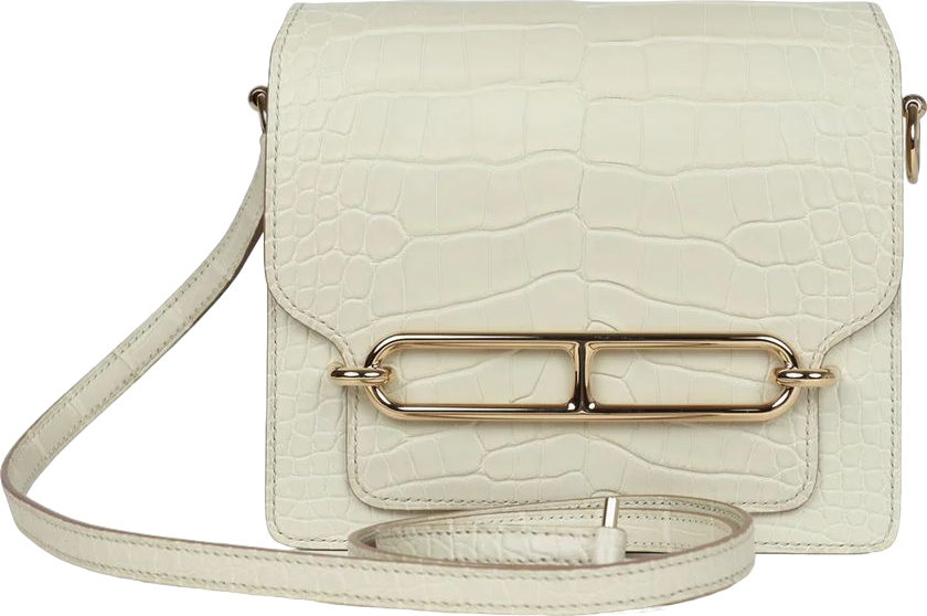 Hermes Mini Sac Roulis Beton Matte Alligator Permabrass Hardware