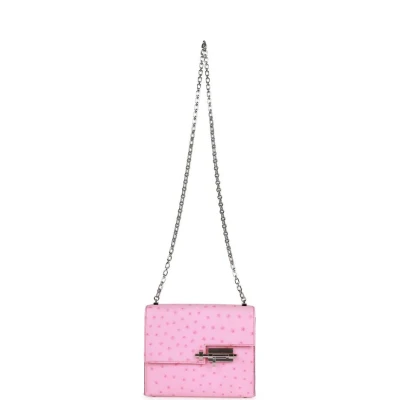Hermes Mini Verrou Chaine Bag Bubblegum Ostrich Palladium Hardware Hermes Mini Verrou Chaine Bag Bubblegum Ostrich Palladium Hardware