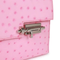 Hermes Mini Verrou Chaine Bag Bubblegum Ostrich Palladium Hardware Hermes Mini Verrou Chaine Bag Bubblegum Ostrich Palladium Hardware