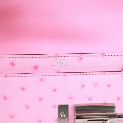 Hermes Mini Verrou Chaine Bag Bubblegum Ostrich Palladium Hardware Hermes Mini Verrou Chaine Bag Bubblegum Ostrich Palladium Hardware