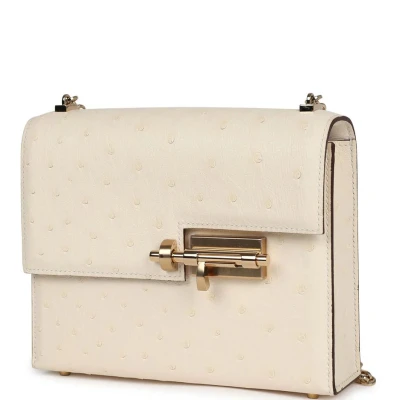 Hermes Mini Verrou Chaine Bag Nata Ostrich Permabrass Hardware Hermes Mini Verrou Chaine Bag Nata Ostrich Permabrass Hardware