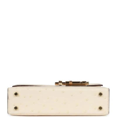 Hermes Mini Verrou Chaine Bag Nata Ostrich Permabrass Hardware Hermes Mini Verrou Chaine Bag Nata Ostrich Permabrass Hardware