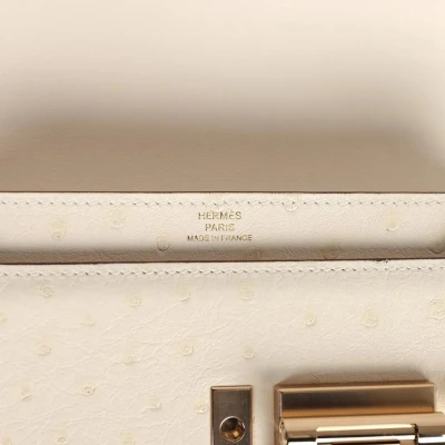 Hermes Mini Verrou Chaine Bag Nata Ostrich Permabrass Hardware Hermes Mini Verrou Chaine Bag Nata Ostrich Permabrass Hardware