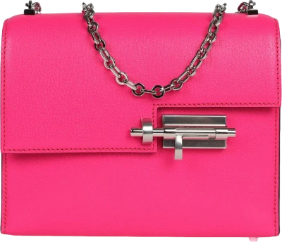 Hermes Mini Verrou Chaine Bag Rose Pop Chevre Chamkila Palladium Hardware Hermes Mini Verrou Chaine Bag Rose Pop Chevre Chamkila Palladium Hardware