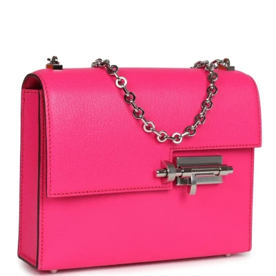 Hermes Mini Verrou Chaine Bag Rose Pop Chevre Chamkila Palladium Hardware Hermes Mini Verrou Chaine Bag Rose Pop Chevre Chamkila Palladium Hardware
