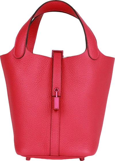 Hermes Monochrome Picotin 18 Rose Mexico Clemence Pink Hardware Hermes Monochrome Picotin 18 Rose Mexico Clemence Pink Hardware