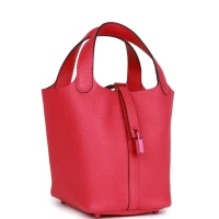 Hermes Monochrome Picotin 18 Rose Mexico Clemence Pink Hardware Hermes Monochrome Picotin 18 Rose Mexico Clemence Pink Hardware