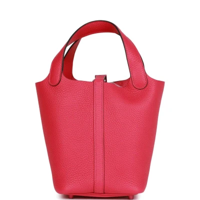 Hermes Monochrome Picotin 18 Rose Mexico Clemence Pink Hardware Hermes Monochrome Picotin 18 Rose Mexico Clemence Pink Hardware