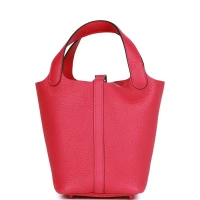 Hermes Monochrome Picotin 18 Rose Mexico Clemence Pink Hardware Hermes Monochrome Picotin 18 Rose Mexico Clemence Pink Hardware