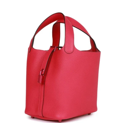 Hermes Monochrome Picotin 18 Rose Mexico Clemence Pink Hardware Hermes Monochrome Picotin 18 Rose Mexico Clemence Pink Hardware
