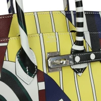 Hermes "One Two Three and Away We Go" Birkin 25 Multicolor Swift Palladium Hardware