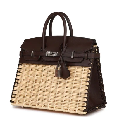 Hermes Picnic Birkin 25 Rouge Sellier Swift Palladium Hardware