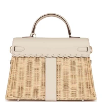 Hermes Picnic Kelly 35 Nata Swift Palladium Hardware Hermes Picnic Kelly 35 Nata Swift Palladium Hardware