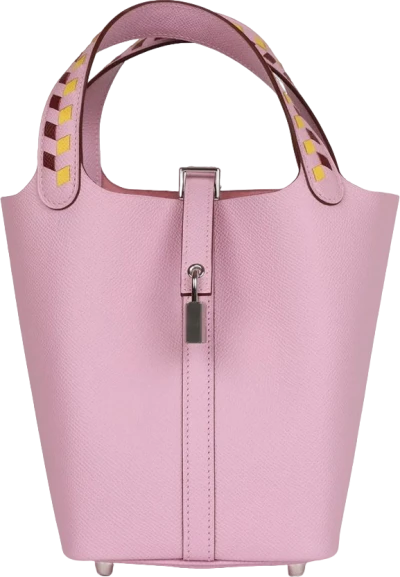 Hermes Picotin 18 Tressage De Cuir Mauve Sylvestre Epsom Palladium Hardware Hermes Picotin 18 Tressage De Cuir Mauve Sylvestre Epsom Palladium Hardware