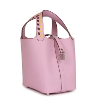 Hermes Picotin 18 Tressage De Cuir Mauve Sylvestre Epsom Palladium Hardware Hermes Picotin 18 Tressage De Cuir Mauve Sylvestre Epsom Palladium Hardware