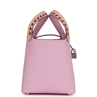 Hermes Picotin 18 Tressage De Cuir Mauve Sylvestre Epsom Palladium Hardware Hermes Picotin 18 Tressage De Cuir Mauve Sylvestre Epsom Palladium Hardware