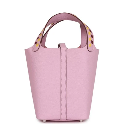 Hermes Picotin 18 Tressage De Cuir Mauve Sylvestre Epsom Palladium Hardware Hermes Picotin 18 Tressage De Cuir Mauve Sylvestre Epsom Palladium Hardware