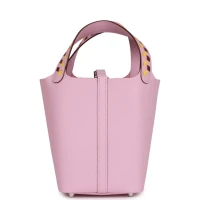 Hermes Picotin 18 Tressage De Cuir Mauve Sylvestre Epsom Palladium Hardware Hermes Picotin 18 Tressage De Cuir Mauve Sylvestre Epsom Palladium Hardware