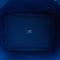 Hermes Picotin Cargo 18 Bleu France Swift and Toile Canvas Palladium Hardware Hermes Picotin Cargo 18 Bleu France Swift and Toile Canvas Palladium Hardware